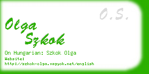 olga szkok business card